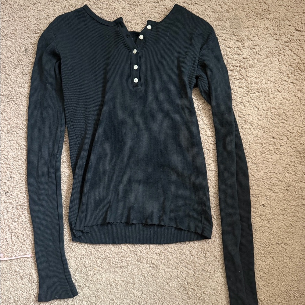 Brandy Melville Long Sleeve Button Top